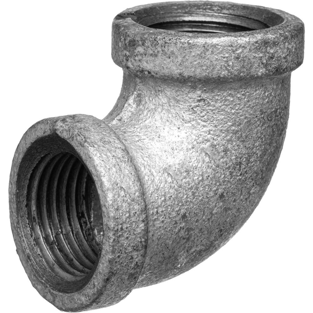 Galvanized Pipe Fittings; Material: Galvanized Malleable Iron; Fitting Shape: 90 ™ Elbow; Thread Standard: NPT; End Connection: Threaded; Class: 150; Lead Free: Yes; Standards: ASME ™B1.20.1;  ™ASTM ™A197;  ™ASME ™B16.3