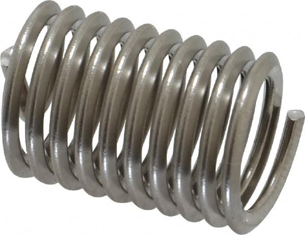 Heli-Coil - 3/8-16 UNC, 3/4" OAL, Free Running Helical Insert - 10 Free Coils, Tanged, Stainless Steel, 2D Insert Length - A1 Tooling