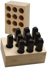 Made in USA - 10 Piece, 1/8" Character Steel Stamp Set - Double Digit Figures, Double Digits - A1 Tooling