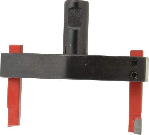 Flexbar - 4" Head, 3/4" Shank Diam, 2 Bits Per Cutter, 3/8" Tool Bit, Fly Cutter - Straight Shank, Bits Included - A1 Tooling