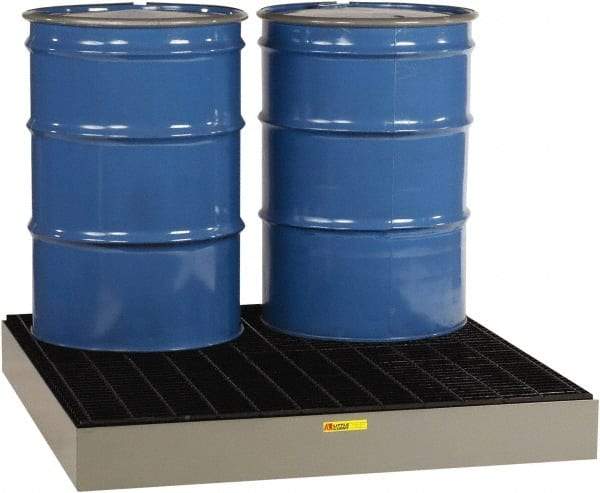 Little Giant - 66 Gal Sump, 6,000 Lb Capacity, 4 Drum, Steel Spill Deck or Pallet - 51" Long x 51" Wide x 6-1/2" High - A1 Tooling