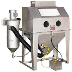 Trinco - 70" Wide x 65" High x 50" Deep Floor Sandblaster - Working Dimensions 42" Wide x 24" High x 24" Deep - A1 Tooling