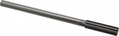 Made in USA - 37/64" High Speed Steel 8 Flute Chucking Reamer - Straight Flute, 0.4355" Straight Shank, 2" Flute Length, 8" OAL - A1 Tooling