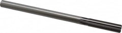 Made in USA - 39/64" High Speed Steel 8 Flute Chucking Reamer - Straight Flute, 0.5615" Straight Shank, 2-1/4" Flute Length, 9" OAL - A1 Tooling