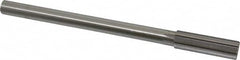 Made in USA - 45/64" High Speed Steel 8 Flute Chucking Reamer - Straight Flute, 0.5615" Straight Shank, 2-1/4" Flute Length, 9" OAL - A1 Tooling