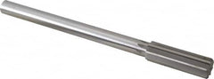 Chucking Reamer: 53/64″ Dia, 9-1/2″ OAL, 2-1/2″ Flute Length, Straight Shank, High Speed Steel 8 Flute, RH