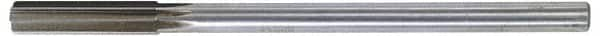 Made in USA - 0.635" High Speed Steel 8 Flute Chucking Reamer - Straight Flute, 0.5615" Straight Shank, 2-1/4" Flute Length, 9" OAL - A1 Tooling