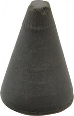 Cratex - 7/8" Max Diam x 1-1/4" Long, Taper, Rubberized Point - Very Fine Grade, Silicon Carbide, 1/4" Arbor Hole, Unmounted - A1 Tooling