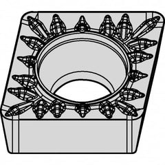 Kennametal - CCMT21.51 MP Grade KCM25B Carbide Turning Insert - TiOCN Finish, 80° Diamond, 1/4" Inscr Circle, 3/32" Thick, 1/64" Corner Radius - A1 Tooling