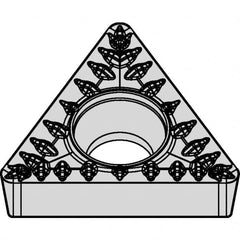 Kennametal - TPMT21.52 MP Grade KCP25 Carbide Turning Insert - TiCN/Al2O3 Finish, 60° Triangle, 1/4" Inscr Circle, 3/32" Thick, 1/32" Corner Radius - A1 Tooling