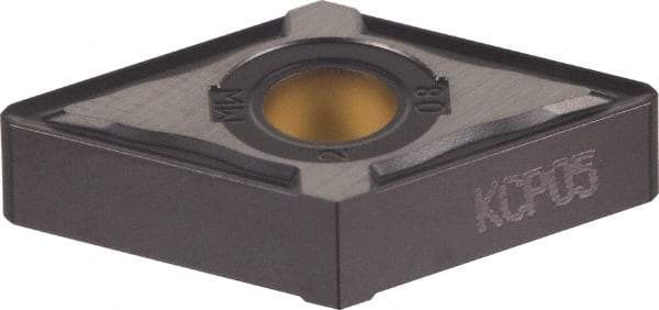 Kennametal - DNMG443 MW Grade KCP05 Carbide Turning Insert - TiCN/Al2O3 Finish, 55° Diamond, 1/2" Inscr Circle, 1/4" Thick, 3/64" Corner Radius - A1 Tooling