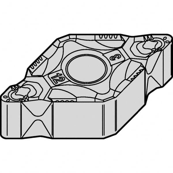 Kennametal - DNMG443 CT Grade KCP25B Carbide Turning Insert - TiCN/Al2O3/TiOCN Finish, 55° Diamond, 1/2" Inscr Circle, 1/4" Thick, 3/64" Corner Radius - A1 Tooling