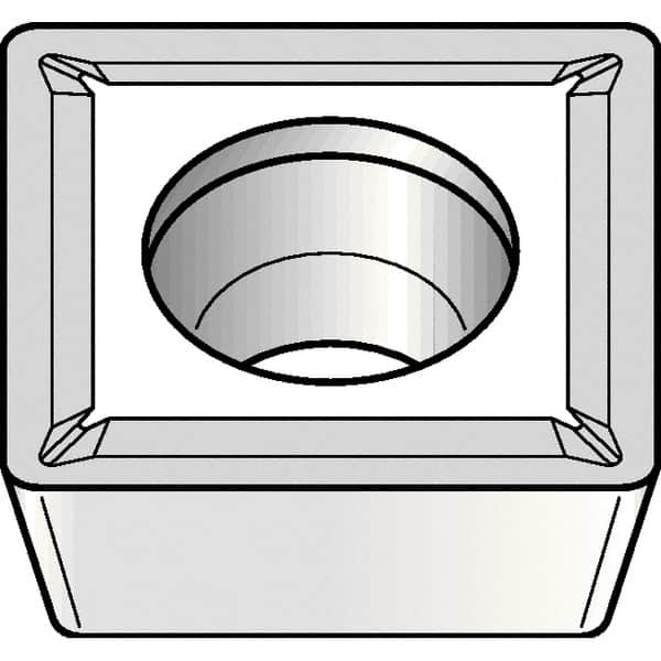 Kennametal - SPMT32.51 LF Grade KCP25 Carbide Turning Insert - TiCN/Al2O3 Finish, 90° Square, 3/8" Inscr Circle, 5/32" Thick, 1/64" Corner Radius - A1 Tooling