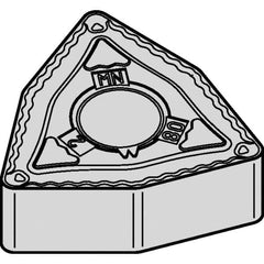 Kennametal - WNMG332 MN Grade KCP10B Carbide Turning Insert - TiOCN Finish, 80° Trigon, 3/8" Inscr Circle, 3/16" Thick, 1/32" Corner Radius - A1 Tooling