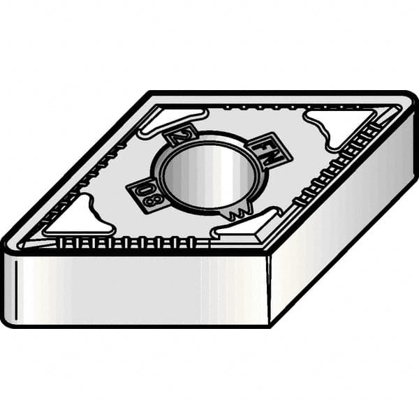 Kennametal - DNMG442 FN Grade KCP25B Carbide Turning Insert - TiCN/Al2O3/TiOCN Finish, 55° Diamond, 1/2" Inscr Circle, 1/4" Thick, 1/32" Corner Radius - A1 Tooling