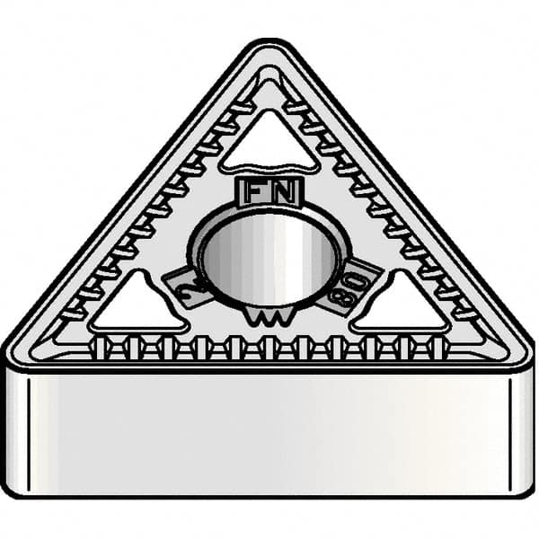 Kennametal - TNMG333 FN Grade KCP10B Carbide Turning Insert - TiCN/Al2O3/TiOCN Finish, 60° Triangle, 3/8" Inscr Circle, 3/16" Thick, 3/64" Corner Radius - A1 Tooling