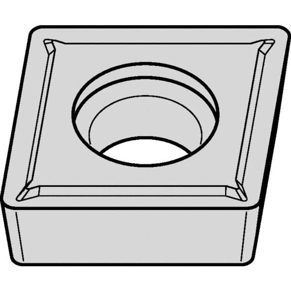 Kennametal - CCMT21.51 LF Grade KCP10B Carbide Turning Insert - TiOCN Finish, 80° Diamond, 1/4" Inscr Circle, 3/32" Thick, 1/64" Corner Radius - A1 Tooling