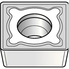 Kennametal - SCMT32.52 MF Grade KCP25B Carbide Turning Insert - TiCN/Al2O3/TiOCN Finish, 90° Square, 3/8" Inscr Circle, 5/32" Thick, 1/32" Corner Radius - A1 Tooling