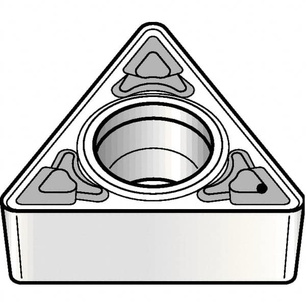 Kennametal - TCMT21.52 MF Grade KCP25B Carbide Turning Insert - TiOCN Finish, 60° Triangle, 1/4" Inscr Circle, 3/32" Thick, 1/32" Corner Radius - A1 Tooling