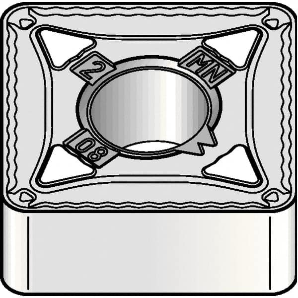 Kennametal - SNMG432 MN Grade KCP10B Carbide Turning Insert - TiOCN Finish, 90° Square, 1/2" Inscr Circle, 3/16" Thick, 1/32" Corner Radius - A1 Tooling