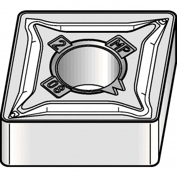 Kennametal - CNMG431 MP Grade KCM35B Carbide Turning Insert - TiOCN Finish, 80° Diamond, 1/2" Inscr Circle, 3/16" Thick, 1/64" Corner Radius - A1 Tooling