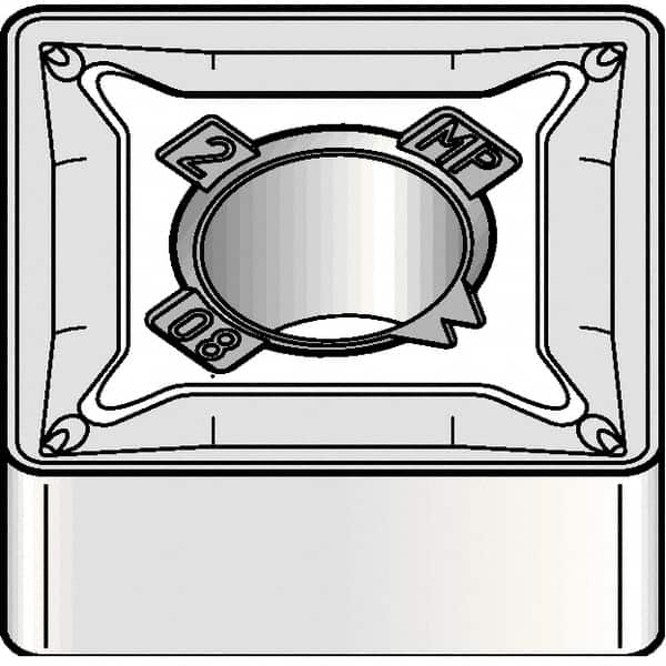 Kennametal - SNMG433 MP Grade KCM35 Carbide Turning Insert - TiN/TiCN/Al2O3 Finish, 90° Square, 1/2" Inscr Circle, 3/16" Thick, 3/64" Corner Radius - A1 Tooling