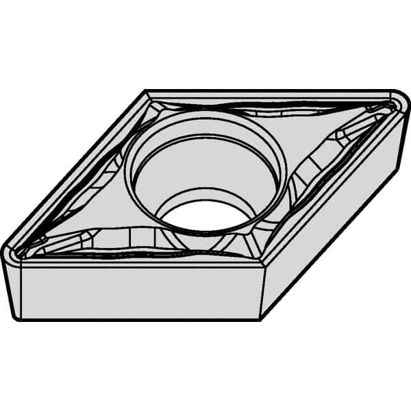 Kennametal - DPMT32.52 FP Grade KTP10 Cermet Turning Insert - TiN/TiCN/TiN Finish, 55° Diamond, 3/8" Inscr Circle, 5/32" Thick, 1/32" Corner Radius - A1 Tooling