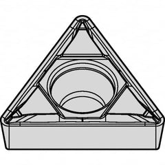 Kennametal - TCMT21.51 FP Grade KCU25 Carbide Turning Insert - TiAlN Finish, 60° Triangle, 1/4" Inscr Circle, 3/32" Thick, 1/64" Corner Radius - A1 Tooling