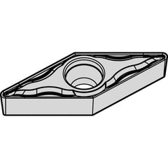 Kennametal - VBMT331 FP Grade KCU25 Carbide Turning Insert - TiAlN Finish, 35° Diamond, 3/8" Inscr Circle, 3/16" Thick, 1/64" Corner Radius - A1 Tooling