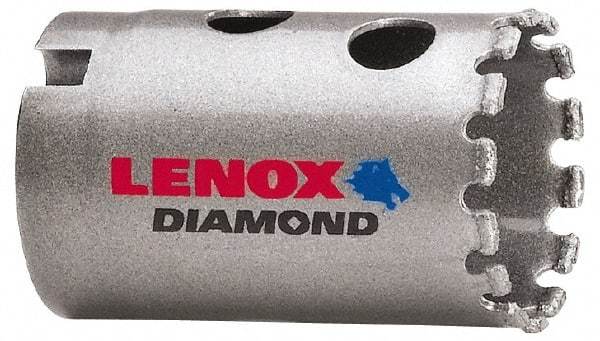 Lenox - 1-1/4" Diam, 1-5/8" Cutting Depth, Hole Saw - Diamond Grit Saw, Continuous Edge - A1 Tooling