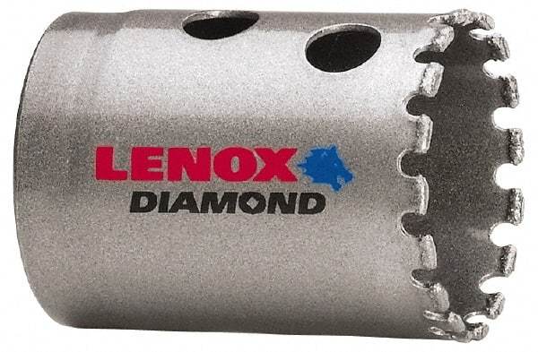 Lenox - 1-1/2" Diam, 1-5/8" Cutting Depth, Hole Saw - Diamond Grit Saw, Continuous Edge - A1 Tooling