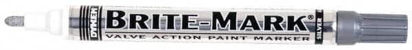 Dykem - Silver Oil-Based Paint Marker - Medium Tip, Oil Based - A1 Tooling