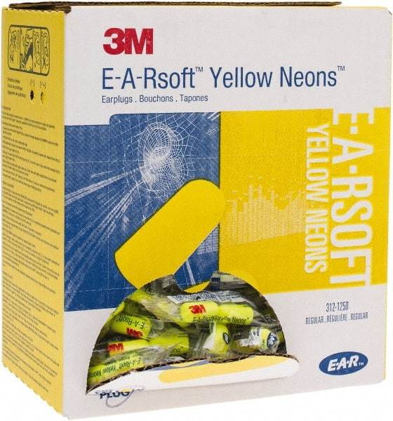 3M - Disposable, Uncorded, 33 dB Earplugs - Yellow, 200 Pairs - A1 Tooling