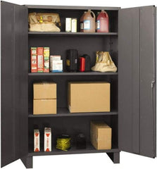 Durham - 3 Shelf Locking Storage Cabinet - Steel, 48" Wide x 24" Deep x 72" High, Gray - A1 Tooling