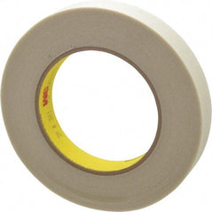 3M - 60 Yd Long x 3/4" Wide, Series 361, White Silicone Glass Cloth Tape - 7.5 mil Thick, 182 Lb/In Tensile Strength - A1 Tooling