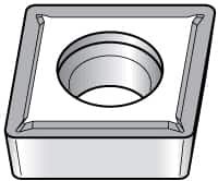 Kennametal - CCGT21.52 LF Grade KC5010 Carbide Turning Insert - TiAlN Finish, 80° Diamond, 1/4" Inscr Circle, 3/32" Thick, 1/32" Corner Radius - A1 Tooling