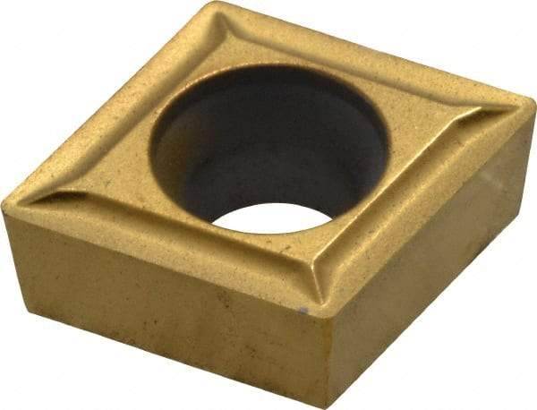 Kennametal - CCGT32.51 LF Grade KC730 Carbide Turning Insert - TiN Finish, 80° Diamond, 3/8" Inscr Circle, 5/32" Thick, 1/64" Corner Radius - A1 Tooling