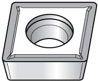 Kennametal - CPGT21.50 LF Grade KC5410 Carbide Turning Insert - TiB2 Finish, 80° Diamond, 1/4" Inscr Circle, 3/32" Thick, 0.0039" Corner Radius - A1 Tooling