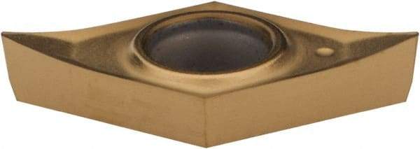 Kennametal - DCGT21.50.5 HP Grade KC730 Carbide Turning Insert - TiN Finish, 55° Diamond, 1/4" Inscr Circle, 3/32" Thick, 0.0079" Corner Radius - A1 Tooling