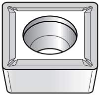 Kennametal - SCMT432 LF Grade KC5025 Carbide Turning Insert - TiAlN Finish, 90° Square, 1/2" Inscr Circle, 3/16" Thick, 1/32" Corner Radius - A1 Tooling