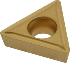 Kennametal - TPMT32.52 LF Grade KC850 Carbide Turning Insert - TiC/TiCN/TiN Finish, 60° Triangle, 3/8" Inscr Circle, 5/32" Thick, 1/32" Corner Radius - A1 Tooling