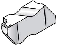 Kennametal - 3M325NG K Grade KC5025, 3.25mm Cutting Width Carbide Grooving Insert - 3.81mm Max Depth of Cut, Left Hand, 0.19mm Corner Radius, TiAlN Finish - A1 Tooling