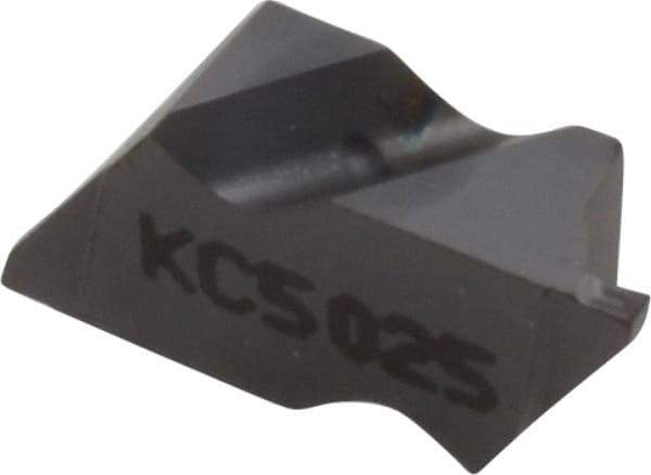 Kennametal - 2031NG K Grade KC5025, 0.79mm Cutting Width Carbide Grooving Insert - 1.27mm Max Depth of Cut, Left Hand, 0.09mm Corner Radius, TiAlN Finish - A1 Tooling