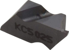 Kennametal - 2031NG K Grade KC5025, 0.79mm Cutting Width Carbide Grooving Insert - 1.27mm Max Depth of Cut, Left Hand, 0.09mm Corner Radius, TiAlN Finish - A1 Tooling