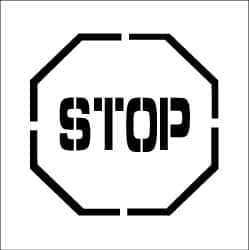 NMC - Stop Stencil - 0.06 Inch Thick, Polyethylene, English - A1 Tooling