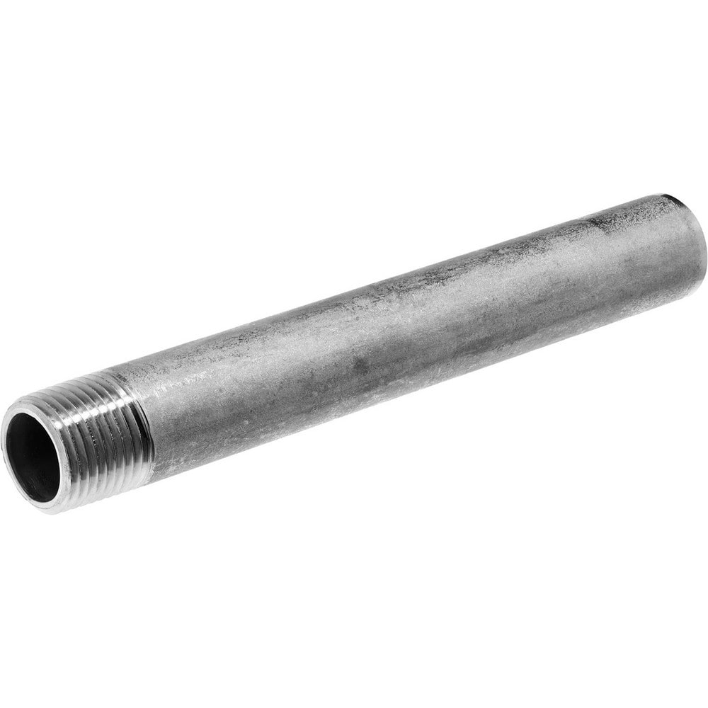 Stainless Steel Pipe Nipples & Pipe; Thread Style: Threaded on One End; Construction: Welded; Schedule: 40; Thread Standard: BSPT; Lead Free: Yes; Standards: ASTM A312; Overall Length: 4.00