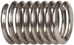 Heli-Coil - 1/4-20 UNC, 1/2" OAL, Free Running Helical Insert - 8 Free Coils, Tangless, 304 Stainless Steel, Bright Finish, 2D Insert Length - Exact Industrial Supply