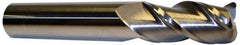 Accupro - 1", 3 Flute, Single End, Solid Carbide, 0.015" Corner Radius End Mill - 4" OAL, 40° Helix, Right Hand Flute, 1-3/4" LOC, Right Hand Cut - A1 Tooling