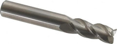 Accupro - 3/8", 3 Flute, Single End, Solid Carbide, 0.015" Corner Radius End Mill - 2-1/2" OAL, 40° Helix, Right Hand Flute, 7/8" LOC, Right Hand Cut - A1 Tooling