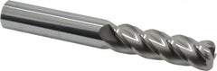 Accupro - 5/8", 4 Flute, Single End, Solid Carbide, 1/8" Corner Radius End Mill - 4-5/8" OAL, 40° Helix, Right Hand Flute, 2-1/8" LOC, Right Hand Cut - A1 Tooling